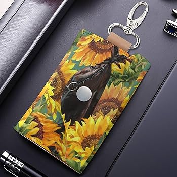 Amazon.co.jp: ひまわり 馬柄 キーケース キーホルダー スマート